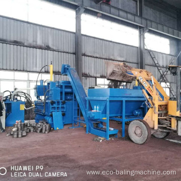 Horizontal Scrap Steel Shavings Briquetting Press Machine